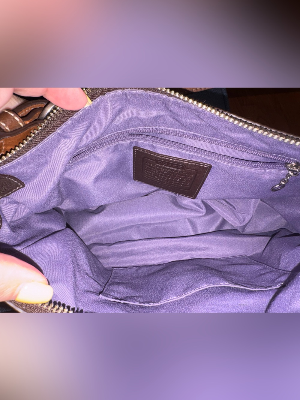 Coach Chelsea Pebbled Leather Shoulder Bag Brown Hobo Purse F10890 EUC - Picture 14 of 16